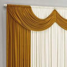Riviera Curtain 2.00m X 1.70m For Single Rod Various Colors - 芥末/稻草 - View 2