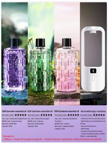 Household Automatic Aromatherapy Machine Hotel Timed Spray Aromatherapy Machine Wall-Mounted Toilet Deodorant Air Freshener Small Office Desktop Aromatherapy Machine Bedroom Silent Aromatherapy Essential Oil Diffuser Aromatherapy Essential Oil Fragrance Machine Rechargeable 5 Working Modes Adjustable 6 Kinds Of Aromatherapy Essential Oils Can Be Selected White With Seven-Color Atmosphere Lights