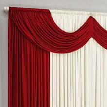 Riviera Curtain 2.00m X 1.70m For Single Rod Various Colors - 紅色與稻草 - 查看 2