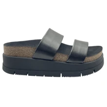 Women's Slide Platform Flatform Clog Moleca 5513.100 - 黑色 - 查看 1