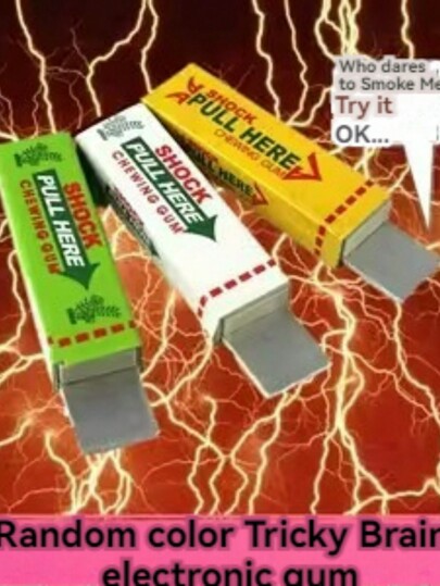 Random Electric Gum Shocking Prank Toy, Gag Shock Powered Chewing Gum April Fool's Day Joke