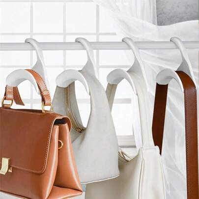 5/10/15件衣架，适用于衣柜，钱包架，白色背包挂钩，用于收纳袋，手提包，背包，手袋