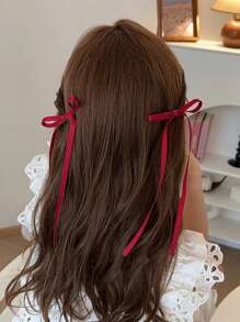 16件套女士发饰套装：彩色蝴蝶结、缎带、时尚发夹、甜美可爱发卡、蕾丝发夹、芭蕾舞风格Y2K发饰、优雅发饰，适合日常佩戴，情人节爪夹，学生用品，大学校园用品，蝴蝶结 - 彩色 - 查看 6