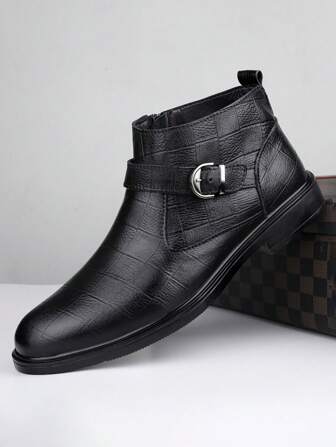 Botas Chelsea para hombre otoño/invierno 2024, de moda, vintage, de media caña, zapatos casuales/de negocios
