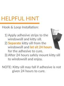 Kitty Sill Window Sill Cat Perch, Cat Window Perch For Large Cats, Cat Window Seat, Cat Shelf For Window Sill, Window Cat Bed, Cat Perch W/ Washable Cover – Fleece Unheated - Fleece - View 4