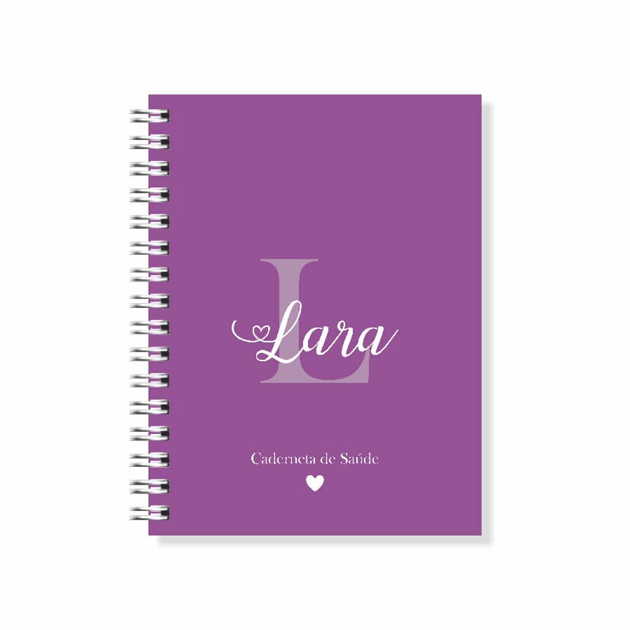Personalized Vaccination Booklet For Girls With Name - Minimalist Various Models - Màu tím - Xem 1
