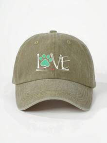 1 chiếc mũ bóng chày in hình 'LOVE' Paw, mũ thường ngày chống nắng ngoài trời có thể điều chỉnh, thích hợp cho du lịch mùa xuân/thu, bãi biển, mũ phong cách Y2K dành cho nam - mũ bóng chày - Xem 7