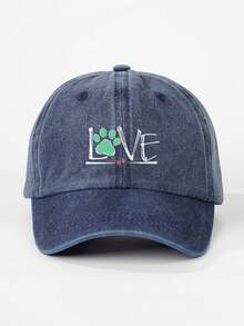 1 chiếc mũ bóng chày in hình 'LOVE' Paw, mũ thường ngày chống nắng ngoài trời có thể điều chỉnh, thích hợp cho du lịch mùa xuân/thu, bãi biển, mũ phong cách Y2K dành cho nam - mũ bóng chày - Xem 6