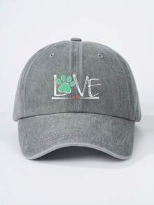 1 chiếc mũ bóng chày in hình 'LOVE' Paw, mũ thường ngày chống nắng ngoài trời có thể điều chỉnh, thích hợp cho du lịch mùa xuân/thu, bãi biển, mũ phong cách Y2K dành cho nam - mũ bóng chày - Xem 4