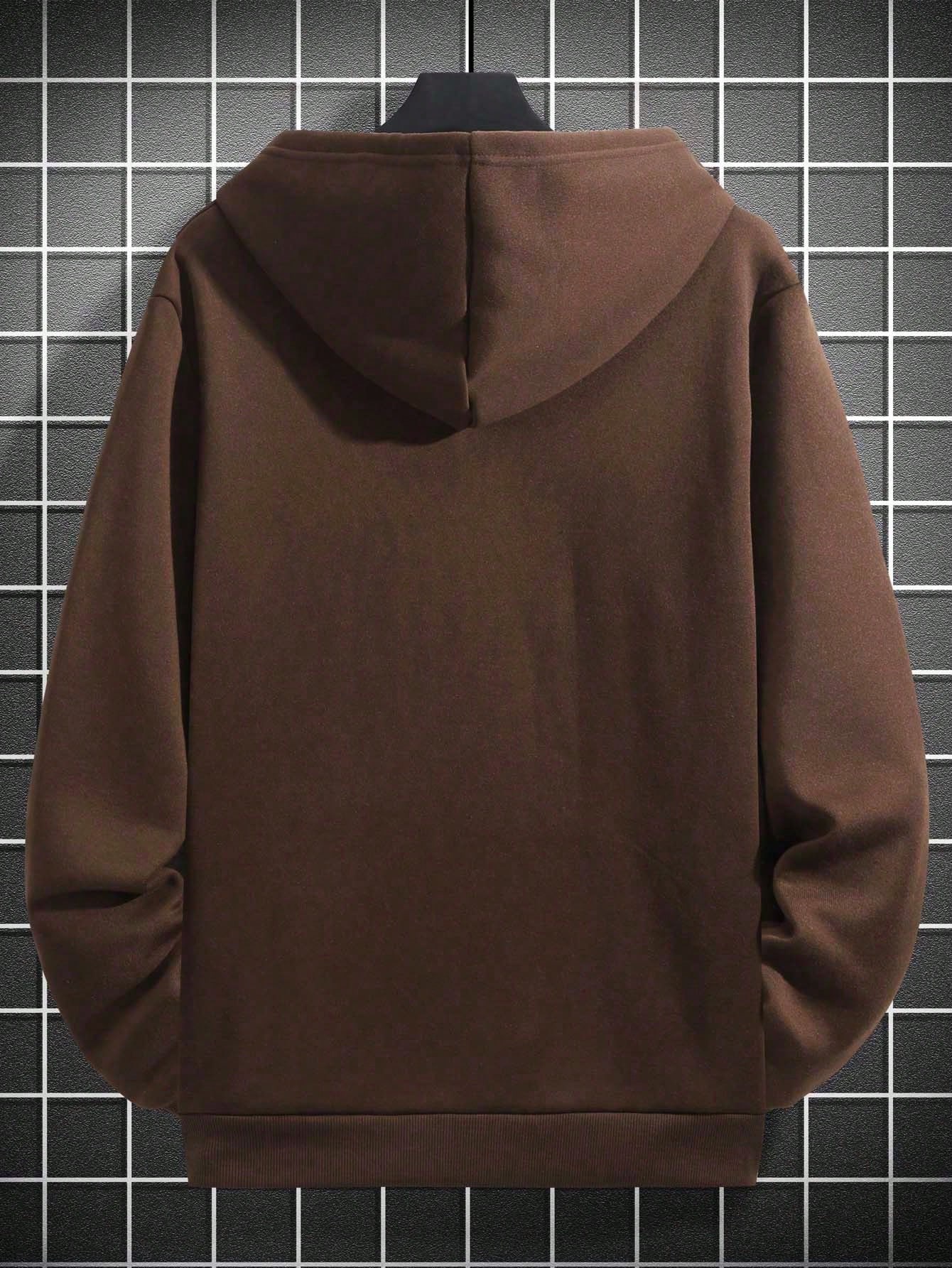 ملابس علوية هوديي رجالية مطبوع عليها نص، للخريف وا...