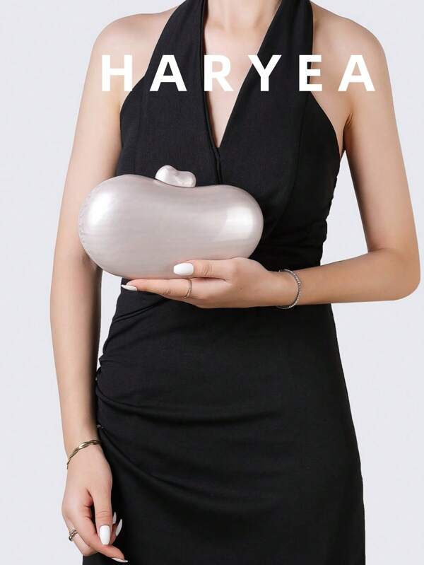 Nuevo y de moda estilo europeo y americano Bolso de mujer con forma de vaina de guisante de múltiples colores, bolso cruzado con cadena metálica de moda, clutch elegante para fiestas y eventos, bolsa casual para maquillaje como regalo de San Valentín