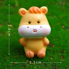 1 件 12 生肖动物摆件 - 树脂鼠、牛、虎、兔、龙、蛇、马、羊、猴、鸡、狗、猪摆件，适用于花园和家居装饰