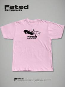FATED - Incident Streetwear T-Shirt - 100% Cotton Unisex - 淺粉色 - 查看 1