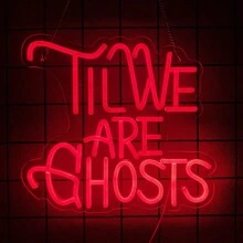 至死/至我们是鬼魂霓虹灯标志用于墙壁装饰，先生或夫人 LED 霓虹灯标志用于婚礼订婚生日周年纪念求婚派对卧室办公室，送给爱人的结婚礼物，派对装饰。