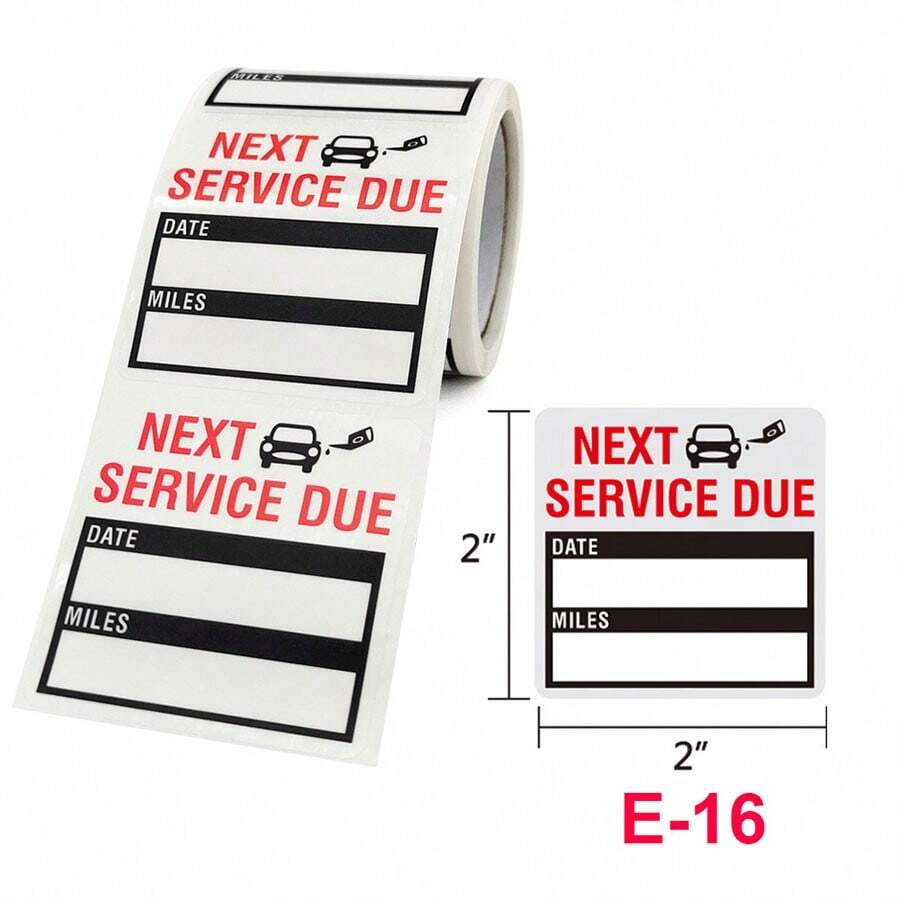 120PCS Oil Change Stickers Service Due Static Cling Sticker,2 X 2