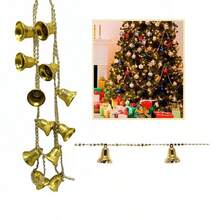 92cm Christmas Chain With Decorative Bells Gold Bells To Decorate Christmas Tree - 5 包 - 查看 4