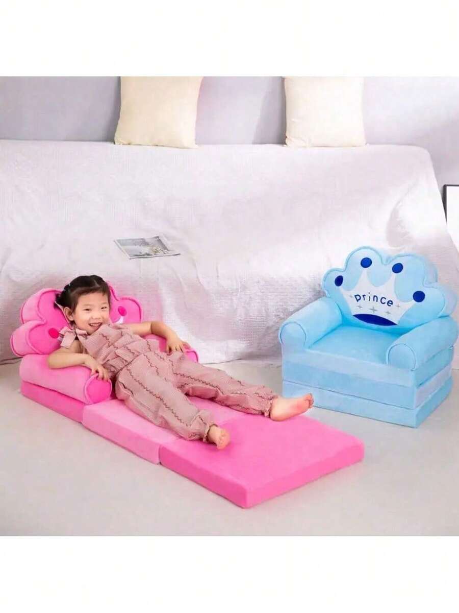 Kids Couch Fold Out Foldable Princess Chair For Toddlers 13 Sofa Bed