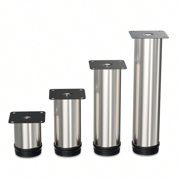 Cecaylie 4 piezas/8 piezas/12 piezas Pies deslizantes para muebles, pies de mesa de hotel, pies de pedestal ajustables de acero inoxidable, oferta del