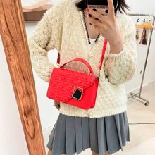 Women's Elegant Square Shoulder Bag Great Quality PU - 淺藍色 - 查看 5