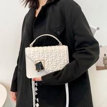 Women's Elegant Square Shoulder Bag Great Quality PU - 淺藍色 - 查看 3
