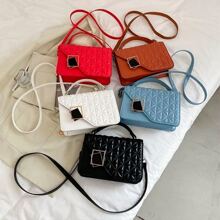 Women's Elegant Square Shoulder Bag Great Quality PU - 淺藍色 - 查看 2