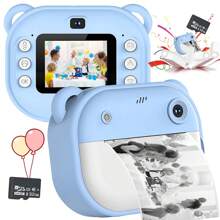 Sofort-Muster Kamera für Kinder, 1080P HD Digitalkamera für Kinder, Lernspielzeug für Kinder von 3-12 Jahren, Kamera Geschenke für Geburtstag Urlaub Reise
