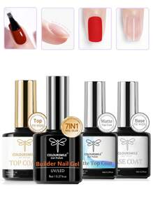 COLOURSMILE 透明指甲油，用于加固、延长、底胶，瓶装，可卸除UV/LED凝胶指甲延长胶 - 彩色 - 查看 21