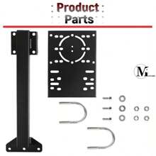 Minneer Gearshift Mount Fit For 50MM Round Tube Racing Simulator Cockpit Foldable, Racing Wheel, Steering Wheel Stand, Racing Lite Upgrade Flight Gear Shift Platform - Black - View 2