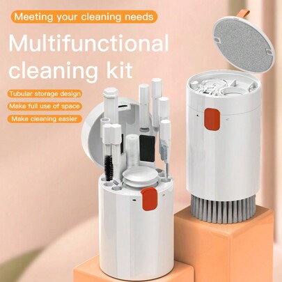 20-in-1 Cleaning kit Computer Keyboard Brush Earphones Cleaner Pen Screen clean Spray Bottle Set Multi-Functional Tools Keycap Switch Puller With Storage Box The Ultimate Electronics Cleaner for  Canon iPad iPhone airpods Laptops Phones Cameras