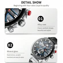 Relógio de Pulso Masculino CURREN Cronógrafo com Função de Data Automática, Marca de Luxo Superior, À Prova D'Água, Original, Moda Esportiva Militar do Exército, Quartzo, Presente Masculino 8346