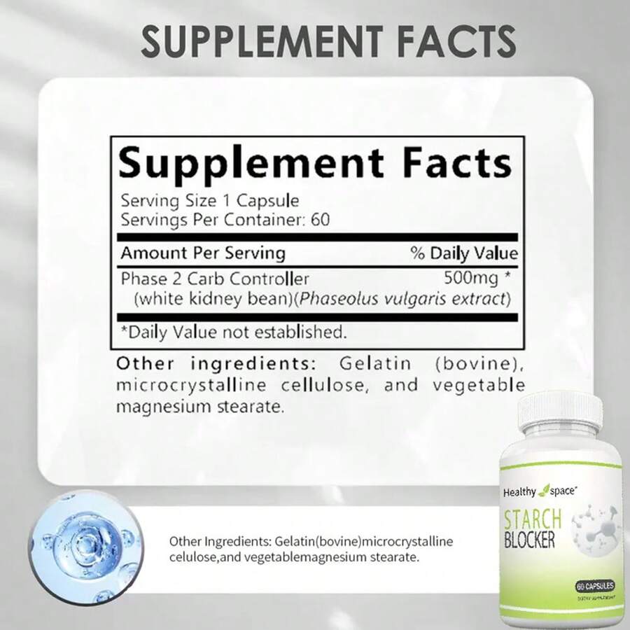 Carbohydrate Blocker Healthy Weight Control, Easy To Manage Carbohydrate Intake, Reduce