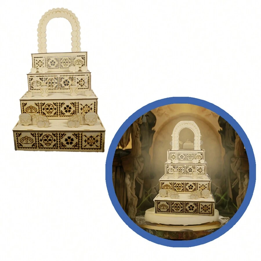 Altar Ofrenda Grande 128 Cm De Alto Mdf De 3 Mm - Beis - Ver 1