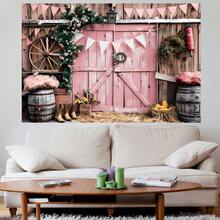 1 件粉色仓库门秋季派对背景面料 82.7 * 59.1/59.1 * 39.4/39.4 * 29.5 英寸秋季感恩节粉色谷仓门背景乡村南瓜枫叶粉色木制谷仓门农舍摄影装饰秋收谷仓朋友派对装饰 - 彩色 - 查看 9