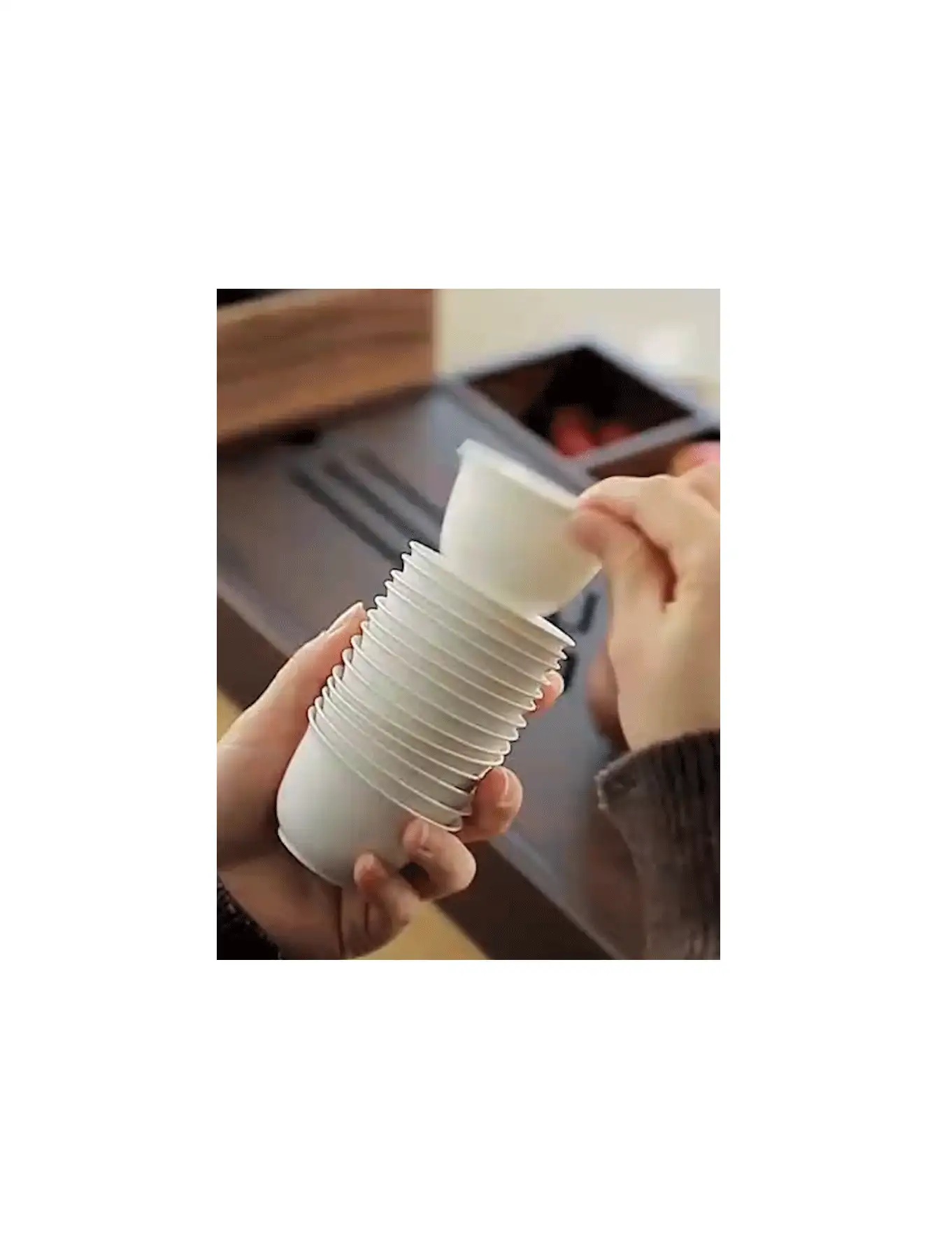 50 件加厚迷你茶杯，优质稻壳餐具，适合家庭和商业使用，适合聚会、节日、茶馆、酒吧、招待客人圣诞礼物