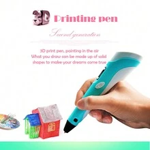 3D Pen With 9 Colors Of PLA Filament Refill, A Total Of 88 Feet - Blue - View 4