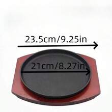 Cast Iron Steak Plate, Korean BBQ Grill Pan, Round Steak Plate, Multi-Purpose Cast Iron Plate For Home Use - Multicolor - View 2