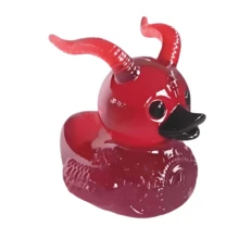 Bộ dụng cụ làm vịt bằng nhựa Gothic Punk Duck, Quà tặng và đồ sưu tầm Gothic độc đáo, Quà tặng Gothic Dark Satanic Duck, Đồ chơi tắm sưu tầm vui nhộn, Tượng vịt sưu tầm Quà tặng Gothic Trang trí nhà cửa, Tượng vịt Satanic Dark trang trí mới lạ bằng cao su Vinyl để bàn Trang trí Halloween tại nhà (Vịt Satan) - Nhiều màu - Xem 4