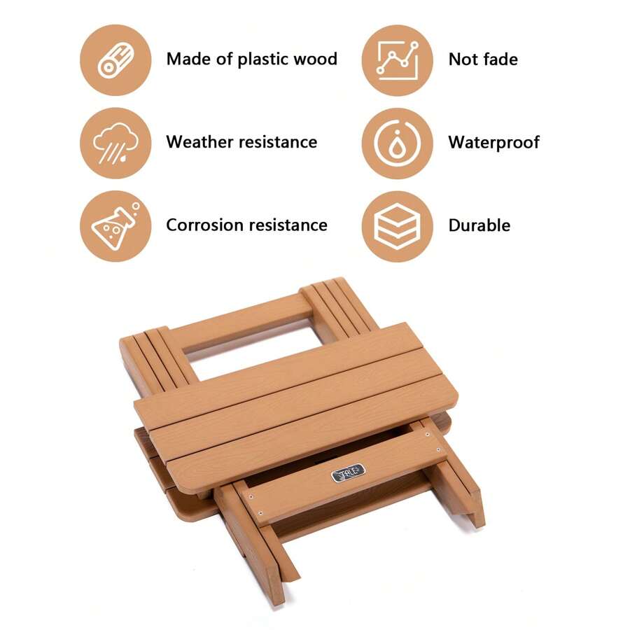 Portable Folding Side Table Square AllWeather And FadeResistant