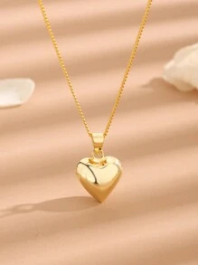 1 件纯银抛光心形吊坠项链，奢华优雅女士珠宝，婚礼 - 項鍊 - 查看 8