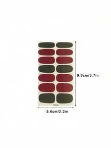 1 张圣诞系列自粘式全覆盖美甲贴纸 - 米色 - 查看 2