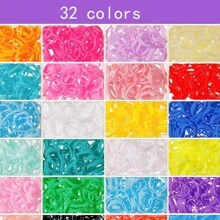 32 Colors Hair Ties Set With 2000 Pcs Mini Elastic Hair Bands And Styling Tools - Perfect For Hair Accessories