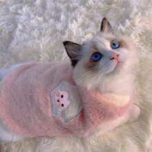 Pet Clothes, Cat Clothes, Autumn/Winter Cat Vest, Warm & Cute Plush Cat Outfit