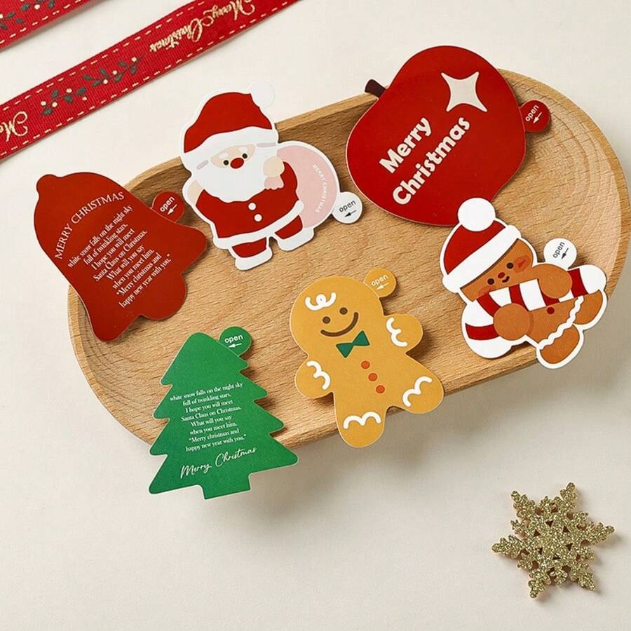 圣诞装饰 15 张圣诞贴纸 - 手工制作、防水、自粘、剪贴簿装饰、礼品包装、节日装饰密封条 - 彩色 - 查看 1