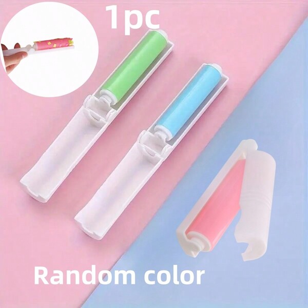 1 Peça Removedor de Poeira Roupas Bolinhas Escova de Tambor Dobrável Cabelo Pegajoso Lavável Portátil Coletor de Fiapos Rolo de Limpeza