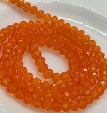 4mm Crystal Wire Approximately 120 Beads For Crafts - Transparent Orange - View 5