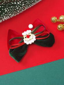 1 Piece Of Christmas Children's Santa Claus Style Hair Clip Bow Suitable For Simple And Multifunctional Holiday Dresses - Multicolor - View 2