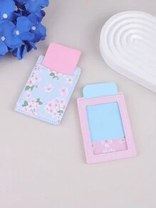 1 Pezzo Porta Card Rosa Con Lanyard, Carino Articolo Per Ufficio Scolastico Per Id Studente, Abbonamento Autobus, Badge Di Lavoro, Custodia Estetica Per Card