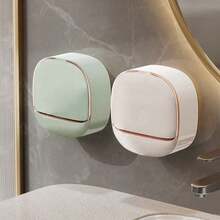 1pc Thicker Soap Dish Draining Soap Holder, Large Size For Bathroom Home Use, Cute Soap Box Back To School - Multicolor - View 3