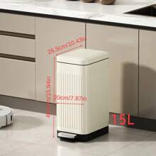 Thùng rác mini bằng thép không gỉ có bàn đạp, nắp và thả chậm im lặng, thùng rác cho nhà bếp, phòng tắm, phòng ngủ, văn phòng, trang trí nhà cửa, quà tặng Giáng sinh, quà tặng gia đình, trang trí phòng - Màu thép vonfram - Xem 19