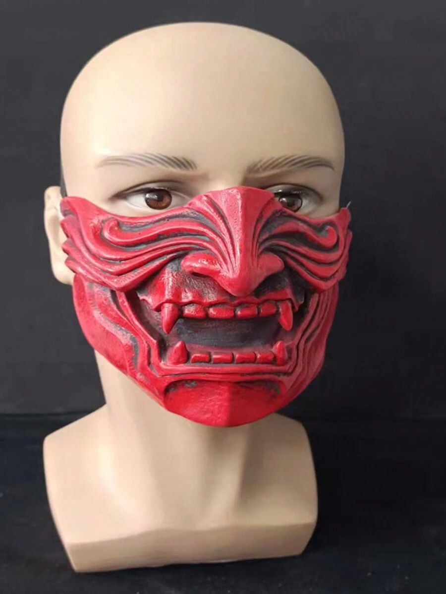 1pc Akuma (Evil Demon) Warrior Mask Hannya Cosplay, Japanese Noh Mask ...